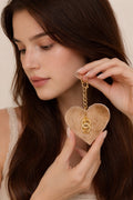 Tan Chanel heart
